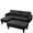 Black, variant on paproos 3-Seat L-Shape Sectional Sofa Couch Set, Fabric Right Facing Sectional Sofa Bed with Ottoman Bench, Gray