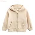 thumbnail image 2 of LYHaoo Girls and Boys Zip Up Hoodies Long Sleeve Oversized Hooded Sweatshirt Jacket School Uniform,2-3 Years, 2 of 5