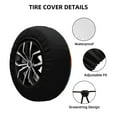 thumbnail image 5 of DouZhe Waterproof Spare Tire Cover, Aztec Zig Zag Style Prints Adjustable Wheel Covers Fit for Jeep Trailer RV SUV Car, 14 inch, 5 of 7