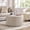 White Alder, variant on IFMUST 33" Modern Round Fluted Coffee Table with Storage, Large Hidden Drawer & Push-to-Open Design