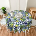 thumbnail image 4 of Lemon Boho Mexican Tiles Round Tablecloth 60 Inch, Decorative Holiday Home Party Table Cloth for Kitchen Dining Picnic Table Cover, 4 of 6