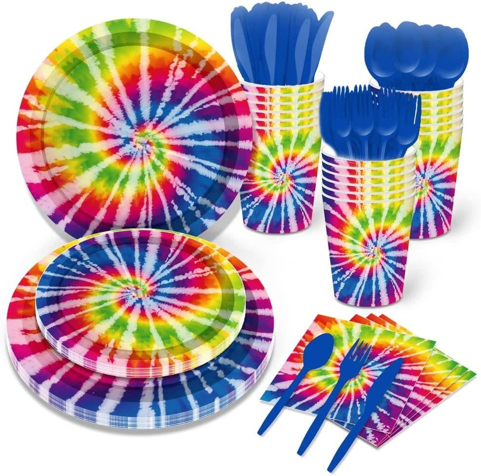 Tie Dye Party Supplies Birthday Dinnerware Paper Plates