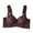 Coffee, variant on Einccm Women's Seamless Wireless Bralette Non-Padded Soft Sports Bra for Everyday Wear, Comfortable No Underwire Unlined V-Neck Bralette with High Elasticity, Made of Nylon and Spandex