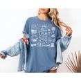thumbnail image 2 of VibeNest Studio Unisex The Summer USA Turned 250 Doodle 4th of July Patriotic Garment Dyed Graphic T-Shirt, 2 of 8