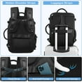 thumbnail image 4 of Dwelke Extra Large Travel Backpack for Women as Person Item Flight Approved, 40L Carry On Backpack, 17 Inch Laptop Backpack, Waterproof Backpack, Hiking Backpack, Casual Bag Backpack(Black), 4 of 8