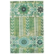 Ashlyn Bright Multi Outdoor Rug, Bright Green/Yellow, 5ft-6in x 8ft-6in Area Rug