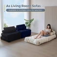 thumbnail image 6 of HomePerch Folding Sofa Bed Convertible Sleeper Chair, Foldable Floor Sofa with Pillow & Back Support, Portable Chair Bed for Living Room, Bedroom, Apartment, Dark Blue, 6 of 10