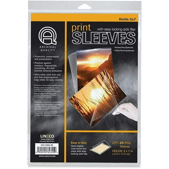 5x7 Digital Output Sleeves - Standard 3mil (25)