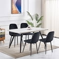 thumbnail image 4 of Set of 4 Dining Room Velvet Upholstered Chairs Kitchen Living Room with Metal Legs, 4 of 9