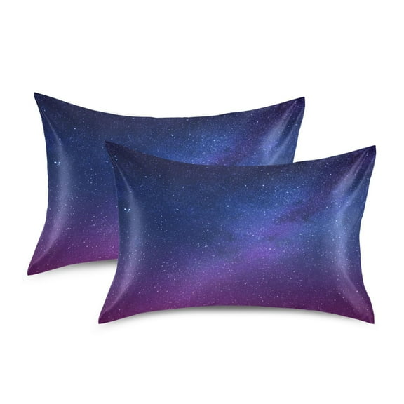 Silky Satin Standard Pillowcases For Hair And Skin Galaxy Milky
