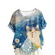 thumbnail image 4 of Vestidos Casuales Para Mujer, Blusas De Mujer De Moda Blusa tipo túnica informal de lino con estampado de peces y botones de manga corta para mujer, 4 of 4