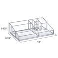 thumbnail image 3 of Amazing Abby - Tiffany - Organizador de cosméticos acrílico, soporte de maquillaje de plástico transparente, solución de almacenamiento de tocador de baño perfecta con compartimentos a prueba de rotur, 3 of 4