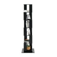 thumbnail image 5 of 6 Tier Rotating Bookshelf, Floor Rack Simple Bookcase  with Acrylic Plate Student Multi-Function Creative Bookshelf for Living Room with Anti-toppling Base, 5 of 12