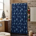 thumbnail image 3 of Christmas Snowflake Bathroom Shower Curtain Winter Cowboy Blue Simple Background Waterproof Washable Shower Curtains for Bathtub Bath Decor with Grommets and Hook 66 X 72 Inch, 3 of 8