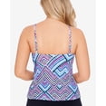thumbnail image 2 of Swim Solutions Haut Tankini à Col Haut Imprimé avec Découpe, Multi, 8, 2 of 2