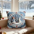 thumbnail image 6 of Christmas Throw Pillow Covers for Sofa 18x18" Christmas Pillow Covers Decorative Pillow Cases with Soft Fabric Hidden Zipper Holiday Decorations for Sofa Couch Livingroom Bed, 6 of 7