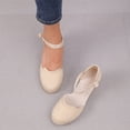 thumbnail image 4 of Dakaela Closed Toe Wedge Sandals for Women 2026 Platform Espadrilles with Adjustable Ankle Strap Non Slip Summer Dressy Beach Vacation Shoes Beige Size 8.5, 4 of 9