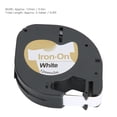 thumbnail image 2 of Label Maker Tape,12mmx2m Print Label Tape Fabric Ironing Ribbon Black On White For Labeling Machine Fabric Labels For Clothes, 2 of 9
