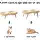 thumbnail image 4 of Ceramics Cat Bowl Adjustable Cat Food Bowl Kitty Bowl Raised Tilted Cat Water Bowl Pet Supplies Slanted Elevated Cat Bowl (300ml, Cream White), 4 of 4