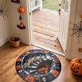 thumbnail image 3 of 3D Haunted Staircase Round Rug, Round Halloween Optical Illusion Area Rug, 3D Halloween Rug for Living Room Bedroom Entryway Party Home Halloween Decor, Style C, Medium Size, 3 of 9