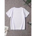 thumbnail image 2 of 1pc comfortable stretch top for boys casual T-shirt printed with BACK T O SCHOOL pattern, short sleeves, round neck, polyester blend, machine washable - perfect for spring/summer outdoor fun, 2 of 7