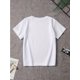 thumbnail image 2 of 1pc comfortable stretch top for boys casual T-shirt printed with BACK T O SCHOOL pattern, short sleeves, round neck, polyester blend, machine washable - perfect for spring/summer outdoor fun, 2 of 7