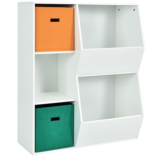 Kids Toy Storage Shelf Organizer White