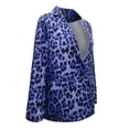 thumbnail image 4 of Heliisoer Manteau Mode Décontracté pour Femmes à Manches Longues, Imprimé Léopard, Col Rabattu, 4 of 6
