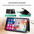 thumbnail image 4 of Dteck Case For iPhone 11 6.1 inch 2019 Wallet Card Holder PU Leather Card Pockets Slim Protective Shockproof Flip Folio Zipper Purse Cover, black, 4 of 4