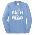 thumbnail image 2 of Wild Bobby, Faith Over Fear Psalm 118:6 White, Inspirational/Christian, Men Long Sleeve Shirt, Light Blue, Medium, 2 of 3
