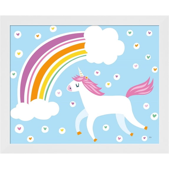 Great Art Now Happy Unicorn by Melissa Averinos, Framed Wall Art, 22W x 18H