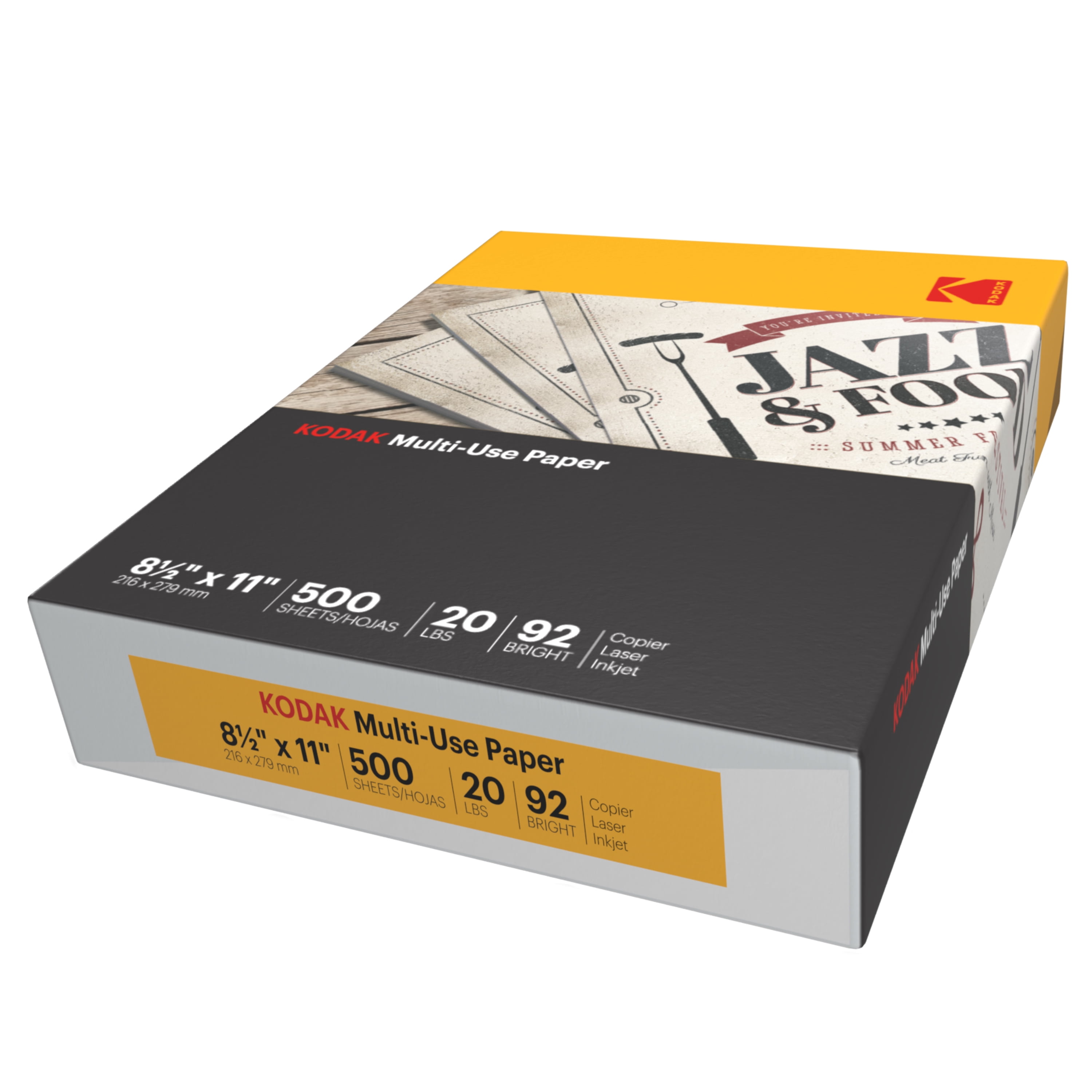 KODAK Printer Paper 20 lb Multi-Use Copy Paper 8.5 x 11, 92 Bright | Ream|500 Sheets