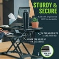 thumbnail image 5 of TechOrbits Standing Desk Converter - 37 Inch Adjustable Sit to Stand Up Desk Workstation, MDF Wood, Ergonomic Desk Riser with Keyboard Tray, Desktop Riser for Home Office Computer Laptop, White 37", 5 of 6
