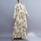 thumbnail image 2 of Vestido suelto de mujer Vintage estampado manga larga cuello redondo cintura alta Casual vestid CACAGOO  Vestido, 2 of 7