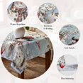 thumbnail image 5 of Christmas Snowman Table Cloth Waterproof Tablecloths, Xmas Tree Snowflake Eucalyptus Tablecloth Dining Table Cover for Kitchen Party Tabletop Outdoor, Rectangle Tablecloth 60x120 Inch, 5 of 9