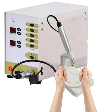 WAASOSCON 11.0x8.7x6.1 Inch PP-Made Handheld Welding Machine, 100A Pulse Jewelry Arc Welder for Jewelry Repairs