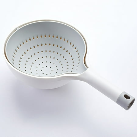

Livesture Multifunctional Drain Bowl Household Kitchen Dish Basin Drain Basket Plastic Creative Vegetable Fruits Food Colander Baskets Grey