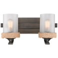 thumbnail image 3 of Beaumont Lane 2 Light Sandblasted Vanity Light in Gunmetal Bronze, 3 of 5