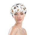 thumbnail image 3 of Kdxio Labrador Retriever Dog Print Shower Cap for Women,Elastic and Reusable,Double Waterproof Layers Bathing Hat, 3 of 9