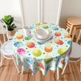 thumbnail image 6 of Easter Eggs Tablecloth, Cute Bunny Table Cloth for Party Decoration, Round 60 Inch, Happy Easter Themed Tablecloths for Dinner Kitchen Party Picnic, 6 of 6