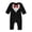 Black, variant on Fesfesfes Infant Suits for Baby Boys Cotton Long Sleeve Gentleman Outfit Tie Print Casual Jumpsuit Rompers