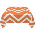 thumbnail image 3 of Square Table Cloth, Chevron Orange Tablecloth Washable Dinng Table Covers Decorative for Kitchen & Table Linens 60" x 60", 3 of 8