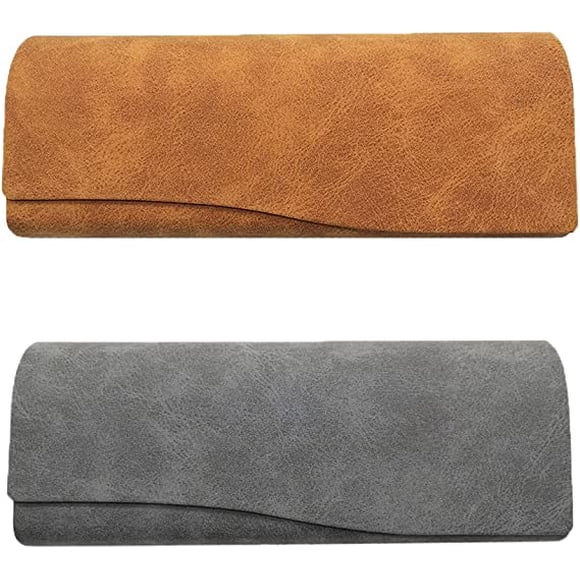 2pcs Retro Sheep Pattern Glasses Case Glasses Case, Portable Glasses Case, Glasses Case, Protective Cover for Glasses, Sunglasses Case, Leather Glasses Case for Women, Men, Kids