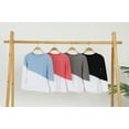 thumbnail image 3 of Langwyqu Girls Casual Long Sleeve T Shirts Kids Loose Color Block Tops, 3 of 4