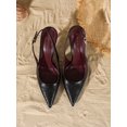 thumbnail image 3 of Women's Pointed Toe Snake Embossed Adjustable Buckle Slingback Stiletto High Heel Dress Pumps for Wedding Party Daily Wear, 3 of 6