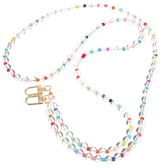 PTOOTP Vintage Beaded Phone Lanyard with Transparent Plastic Charm, Easy to Use and Stylish Accessory for Phones