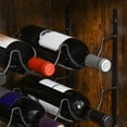 thumbnail image 3 of HOMCOM Retro Industrial 9-Bottle Wine Rack Storage Cabinet with Glass Holders and 2 Open Shelves, 3 of 9