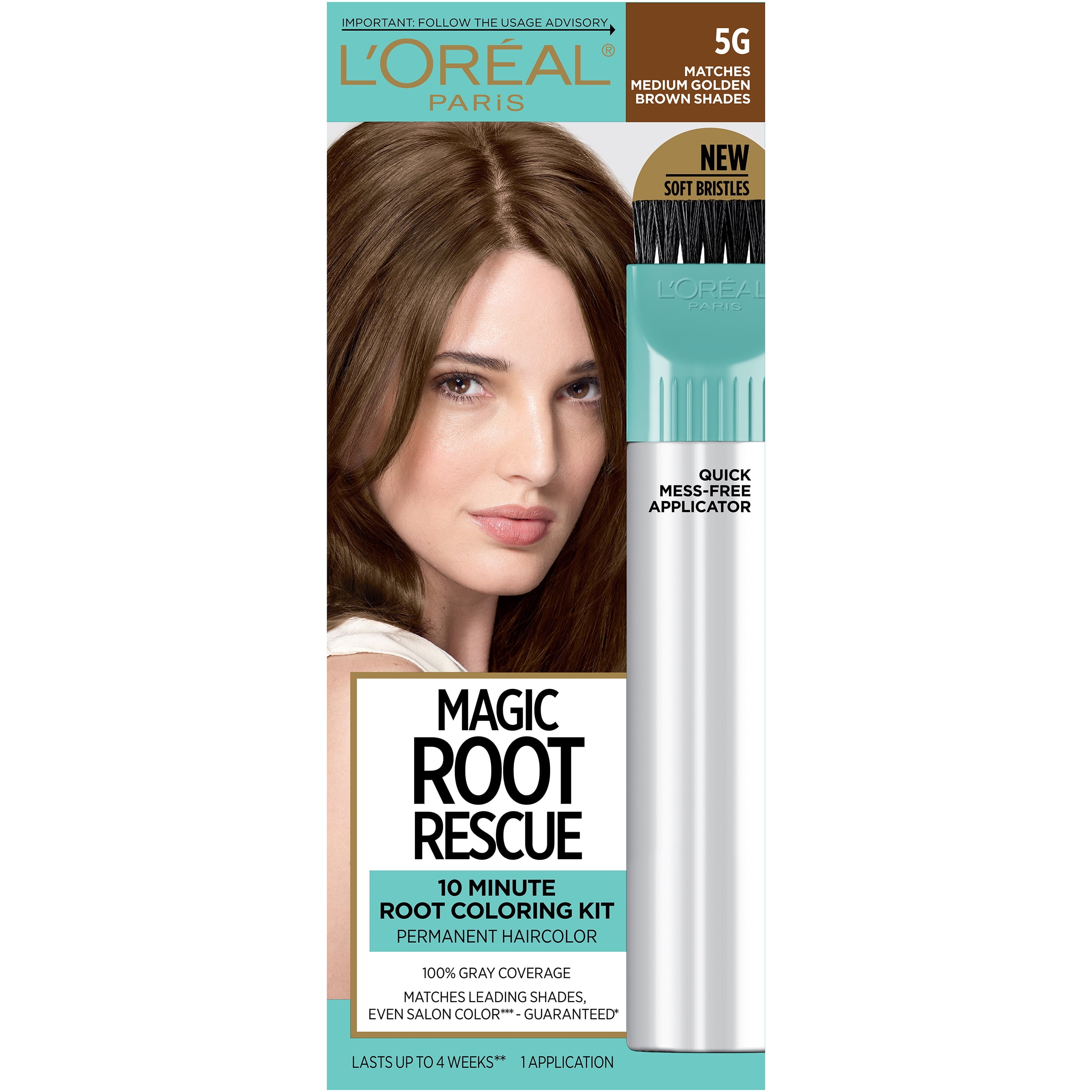 L'Oreal Paris Magic Root Rescue Permanent Hair Color, 4 Dark Brown -  