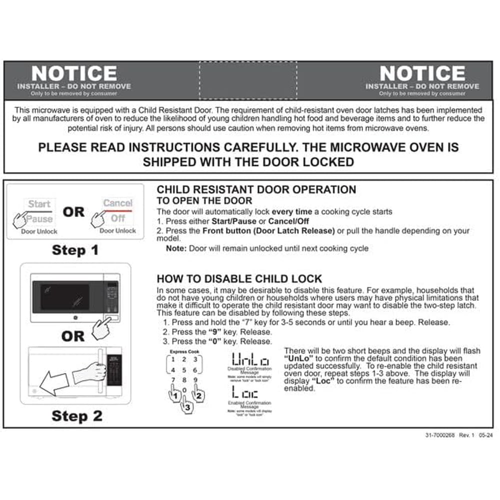 GE GCST07N1WSS Countertop Microwave Oven 700-watt Compact 0.7 Cu Ft Stainless Steel Bundle with 2 YR CPS Enhanced Protection Pack and Deco Chef Pair of Red Heat Resistant Oven Mitt