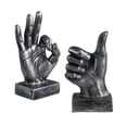 thumbnail image 1 of 2x Adorno de Escultura de Gesto de Mano Figurita Estatua Gabinete Adorno de Arte, 1 of 8